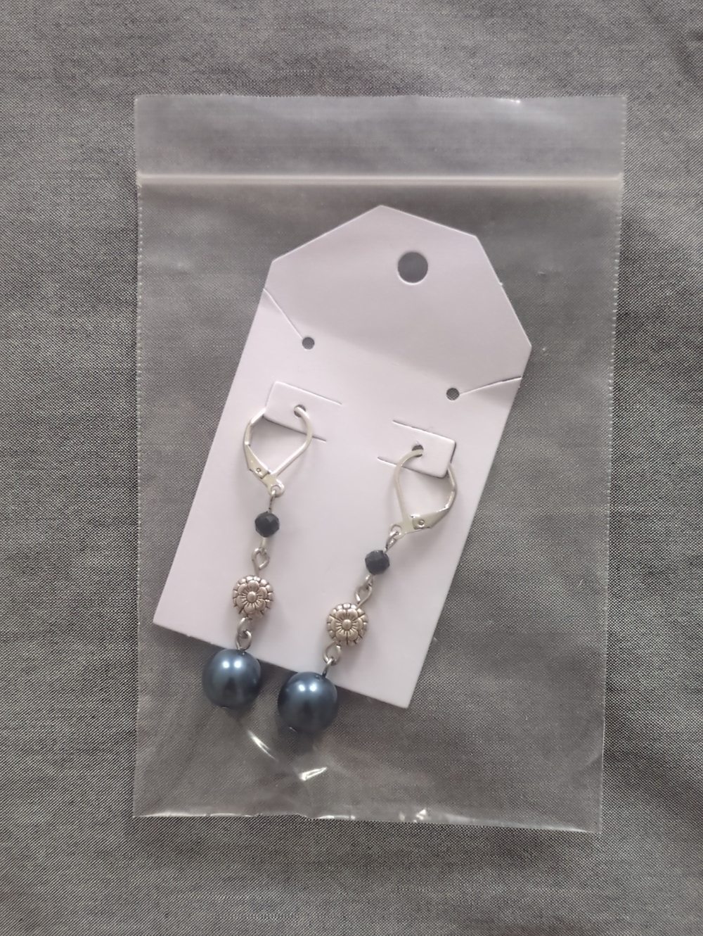 Silver-Tone Drop Earrings - Picture 3 of 4